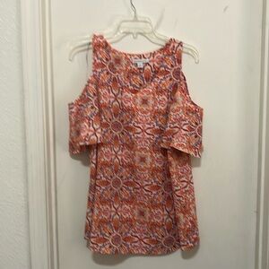 Multi-color, Medium, Counterparts, shoulder less shirt.